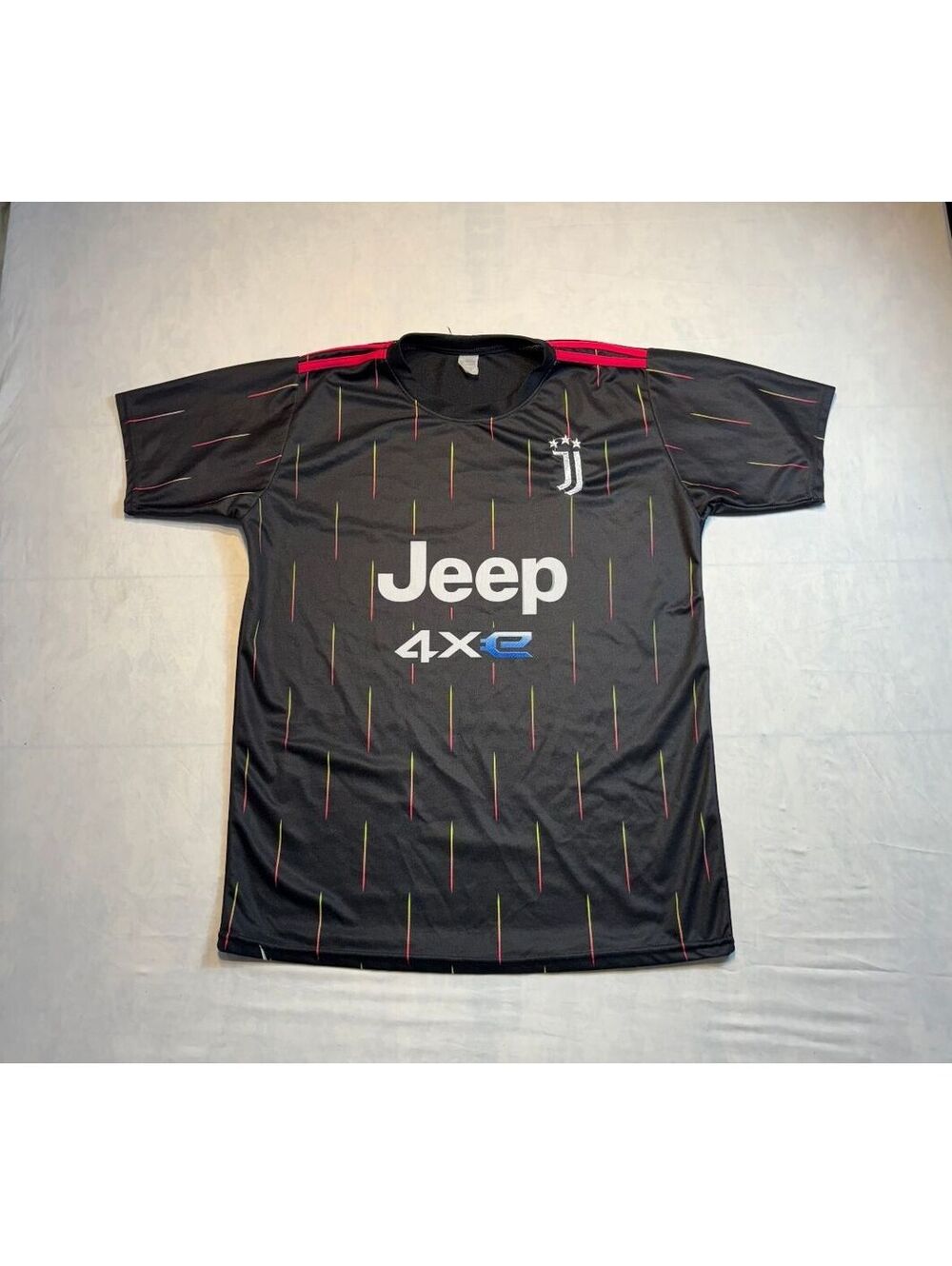Vintage Rare Juventus Football Jersey Black Jeep 4xe Logo